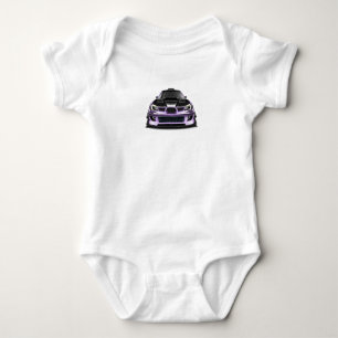 Body Para Bebê arte desenhada à mão com olho apertado roxo