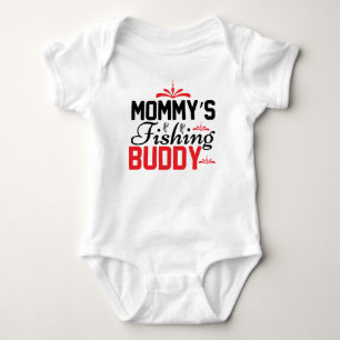 Body Para Bebê Arte legal unisex sobre a pesca de Mamãe
