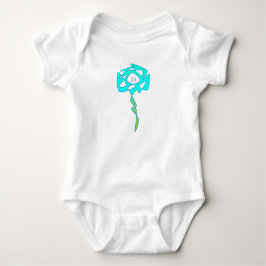 Body Para Bebê Arte Perpétua Aqua Flor Alegre