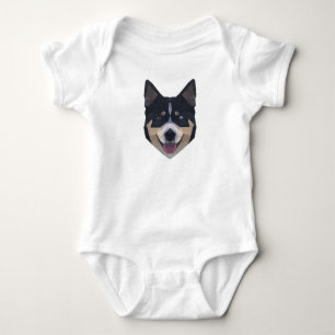 Body Para Bebê Arte Poligônica - Lobos-Cachorros - Animais Adorme