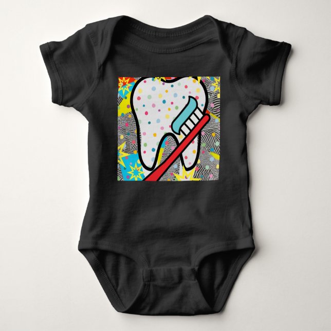 Body Para Bebê Artes dentárias (Frente)