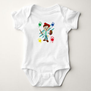 Body Para Bebê Artista Menino, Pintor
