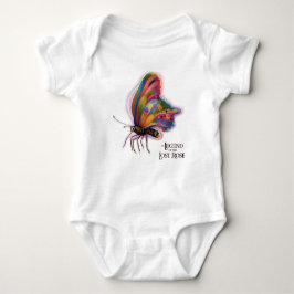 Body Para Bebê Aruel Arco-Íris Borboleta Bebê Roupa