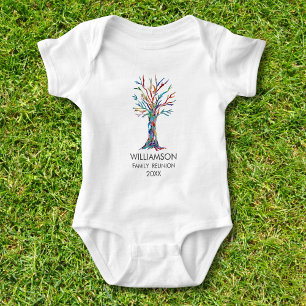 Body Para Bebê Árvore da Família Rainbow