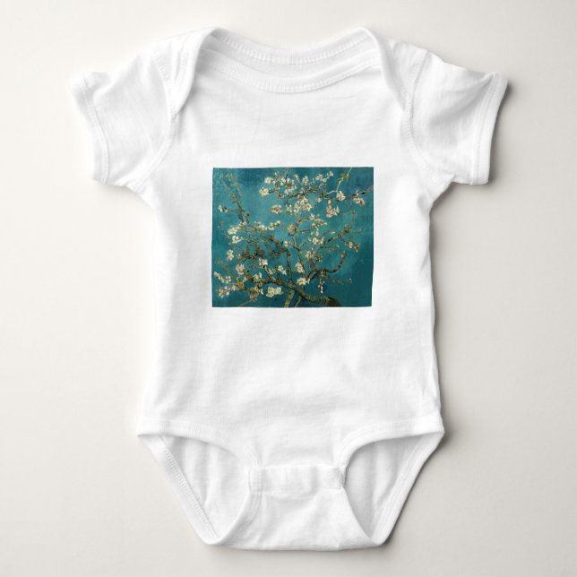 Body Para Bebê Árvore de Amêndoa Brilhante - Van Gogh (Frente)