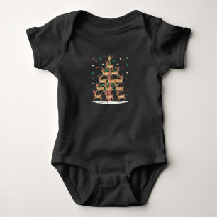 Body Para Bebê Árvore de Natal dos Veados, Natal Engraçado, Rena