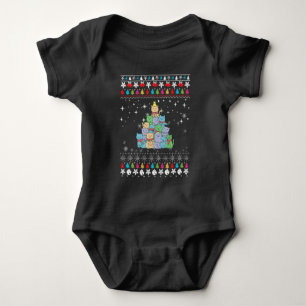Body Para Bebê Árvore de Natal Feia do Gato de Natal