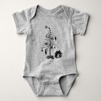 Body Para Bebê Árvore de Natal Gótica