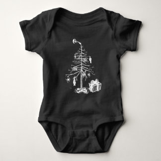 Body Para Bebê Árvore de Natal Gótica