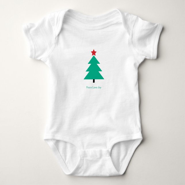 Body Para Bebê Árvore de Natal Joia do Amor (Frente)