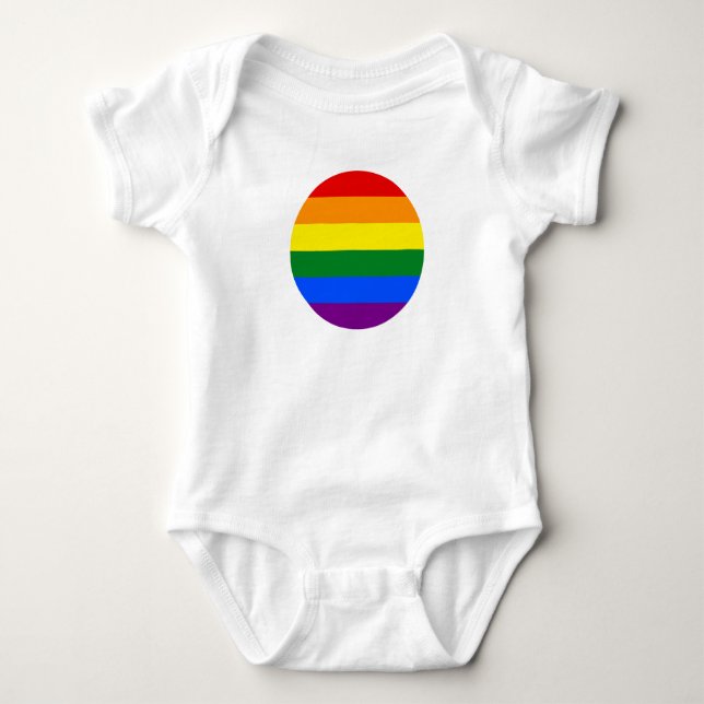 Body Para Bebê As cores do arco-íris (Frente)