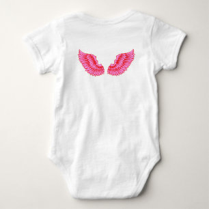 Body Para Bebê Asas Rosa