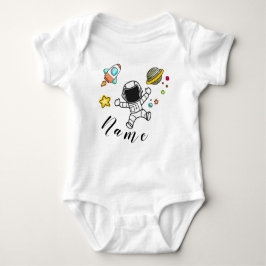 Body Para Bebê Astronaut in space with babies name
