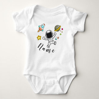 Body Para Bebê Astronaut in space with babies name