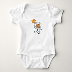 Body Para Bebê Astronauta Cat Planet Moon Star Space