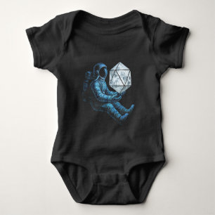 Body Para Bebê Astronauta com Dados da Lua