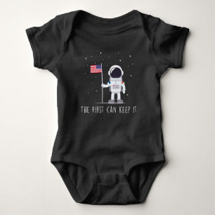 Body Para Bebê Astronauta de bandeira do Spaceman América
