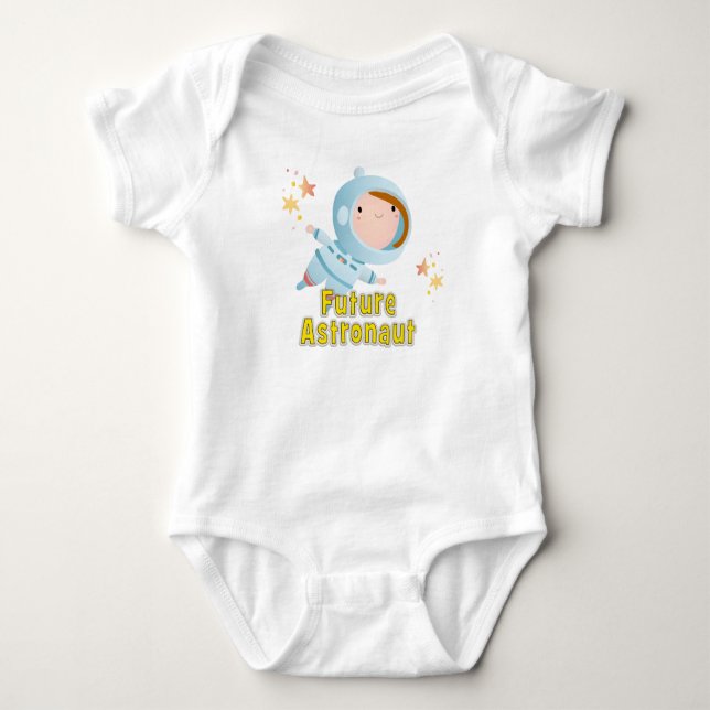 Body Para Bebê Astronauta do Bebê (menina) Astronauta Futuro (Frente)