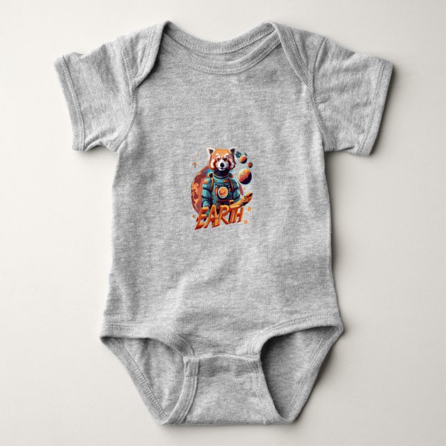 Body Para Bebê Astronauta do Pândão Vermelho (Frente)
