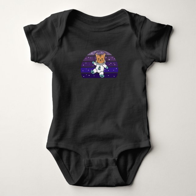 Body Para Bebê Astronauta do Planeta Terra Marte (Frente)