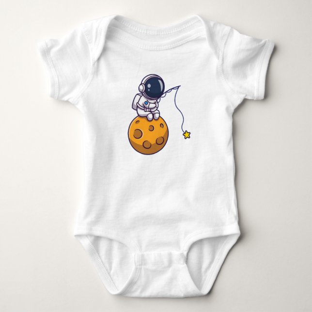 Body Para Bebê Astronauta Engraçado  (Frente)