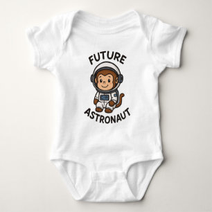 Body Para Bebê Astronauta Futuro - Macaco Espacial Bonito