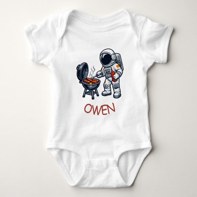 Body Para Bebê Astronauta Grelhando (Frente)
