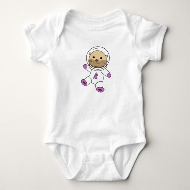 Body Para Bebê Astronauta Planeta Espacial Externo (Frente)