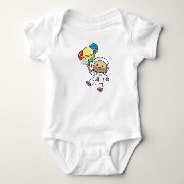 Body Para Bebê Astronauta Planeta Espacial Externo (Frente)