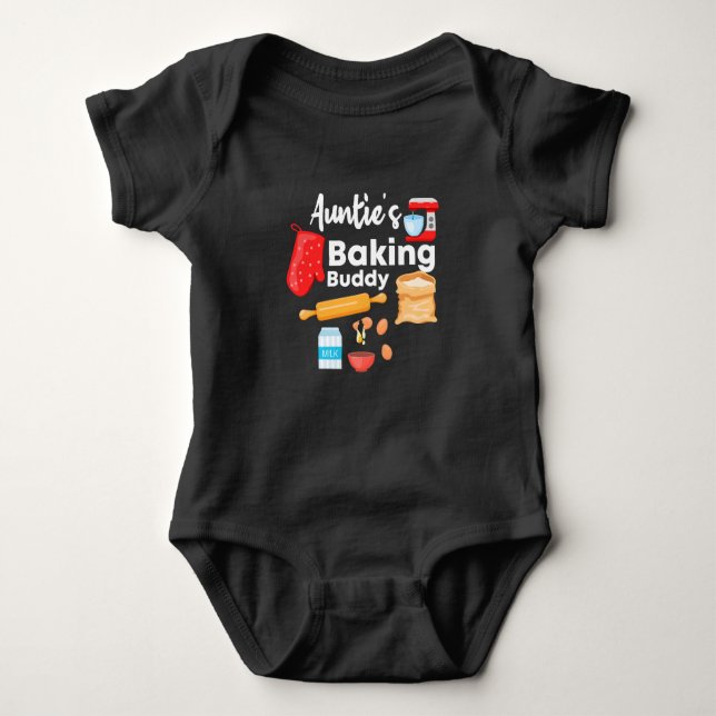 Body Para Bebê Auntie's Baking Buddy Baking Baby, Baby (Frente)
