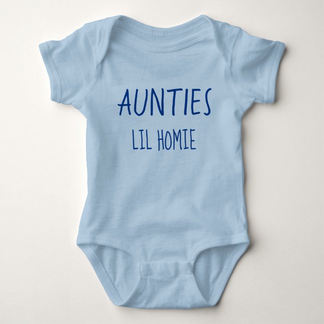 Body Para Bebê Aunties Lil Homie (Frente)