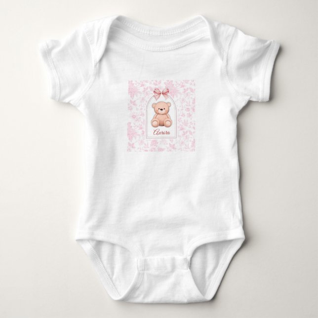 Body Para Bebê Aurora | Design Personalizado de Berçário com Ursi (Frente)