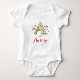 Body Para Bebê Aurora Name Baby Girls Revela Natal Novo A