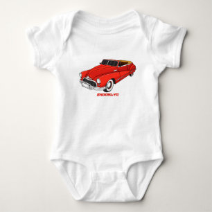 Body Para Bebê Automóvel clássico vermelho 1948