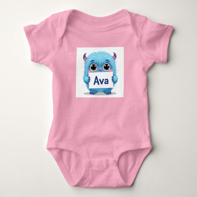 Body Para Bebê Ava's Blue Buddy (Frente)