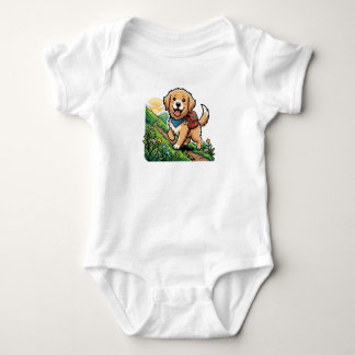 Body Para Bebê Aventura de Caminha de Cachorrinho Retriever Doura