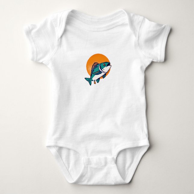 Body Para Bebê Aventura dos Peixes (Frente)