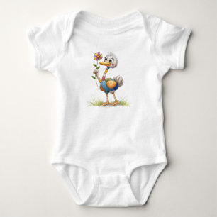 Body Para Bebê Avestruz Fofa