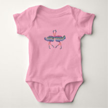 Avestruzes Arco-Íris Roupas de Bebê Bodysuit