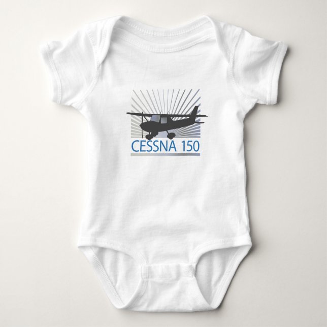 Body Para Bebê Avião de Cessna 150 (Frente)