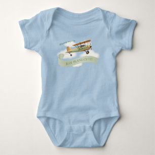 Body Para Bebê Avião Vintage Baby Gift