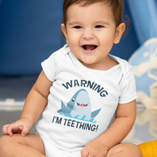 Body Para Bebê Aviso que sou Teething