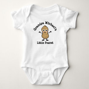 Body Para Bebê Avô (Seu nome - de) Pequeno amendoim
