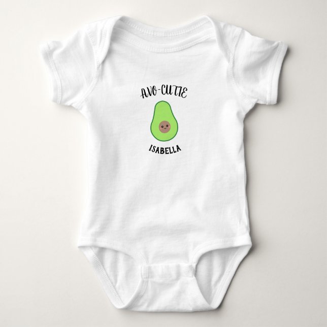 Body Para Bebê Avocado Avo-Cutie - Criança Personalizada (Frente)