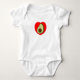 Body Para Bebê Avocado Bonito No Coração Vermelho (Frente)