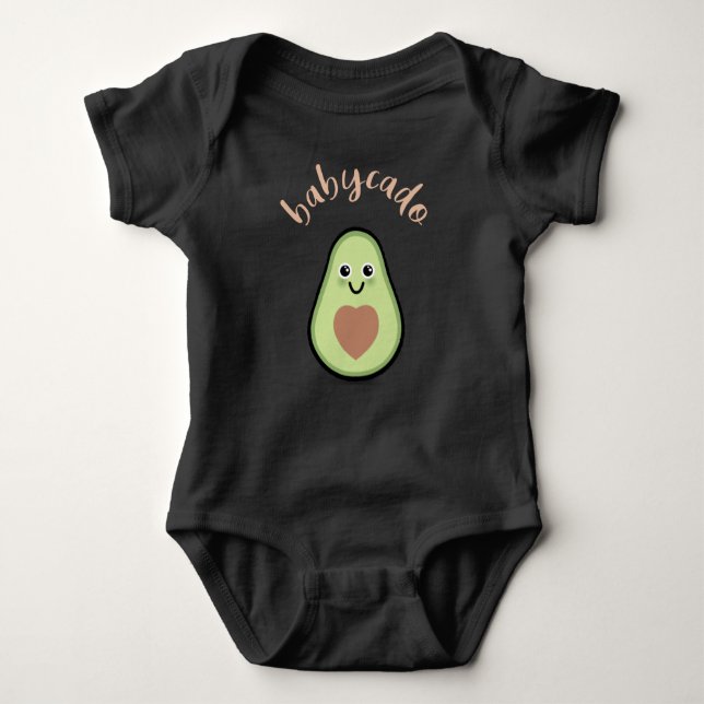 Body Para Bebê Avocado mit Herz Babycado für ein Baby (Frente)