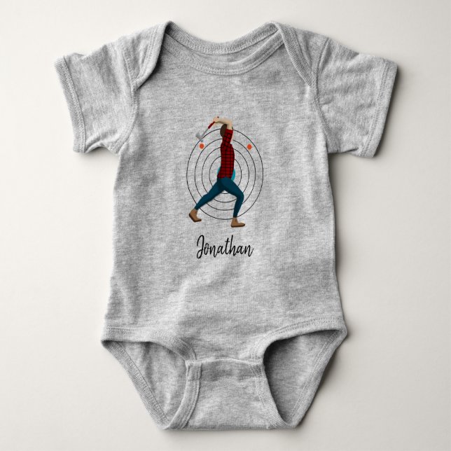 Body Para Bebê Ax Throwing (Frente)