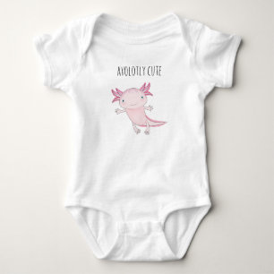 Body Para Bebê Axolotl cor-de-rosa
