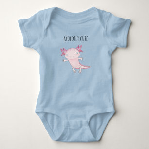 Body Para Bebê Axolotl cor-de-rosa