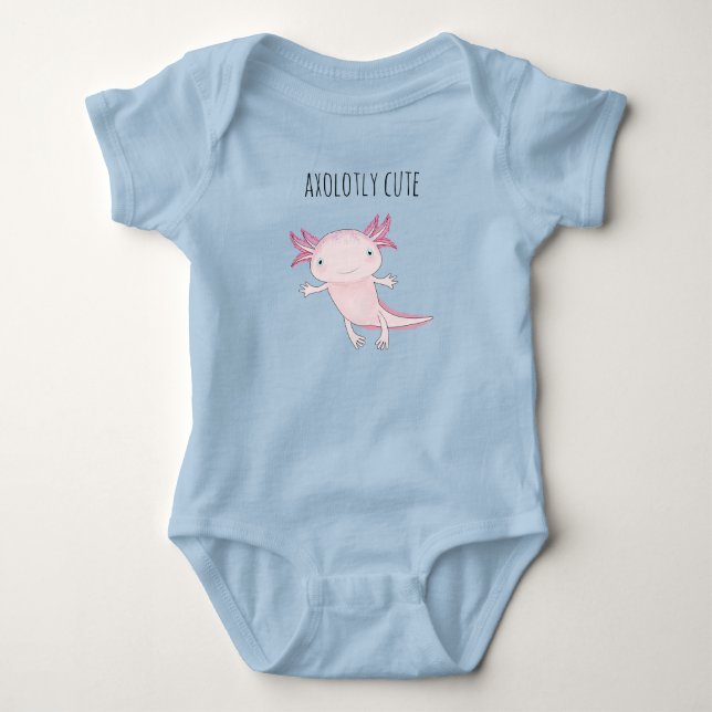 Body Para Bebê Axolotl cor-de-rosa (Frente)